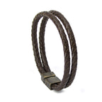 Lederarmband Herren geflochten aus Echtleder mit starkem Magnetverschluss – 10 mm breit | WILLYS JEWELLERY