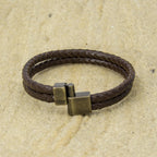 Lederarmband Herren geflochten aus Echtleder mit starkem Magnetverschluss – 10 mm breit | WILLYS JEWELLERY
