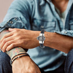 Schwarzes Lederarmband mit feinem Verschluss und magnetischer Verstärkung | WILLYS JEWELLERY