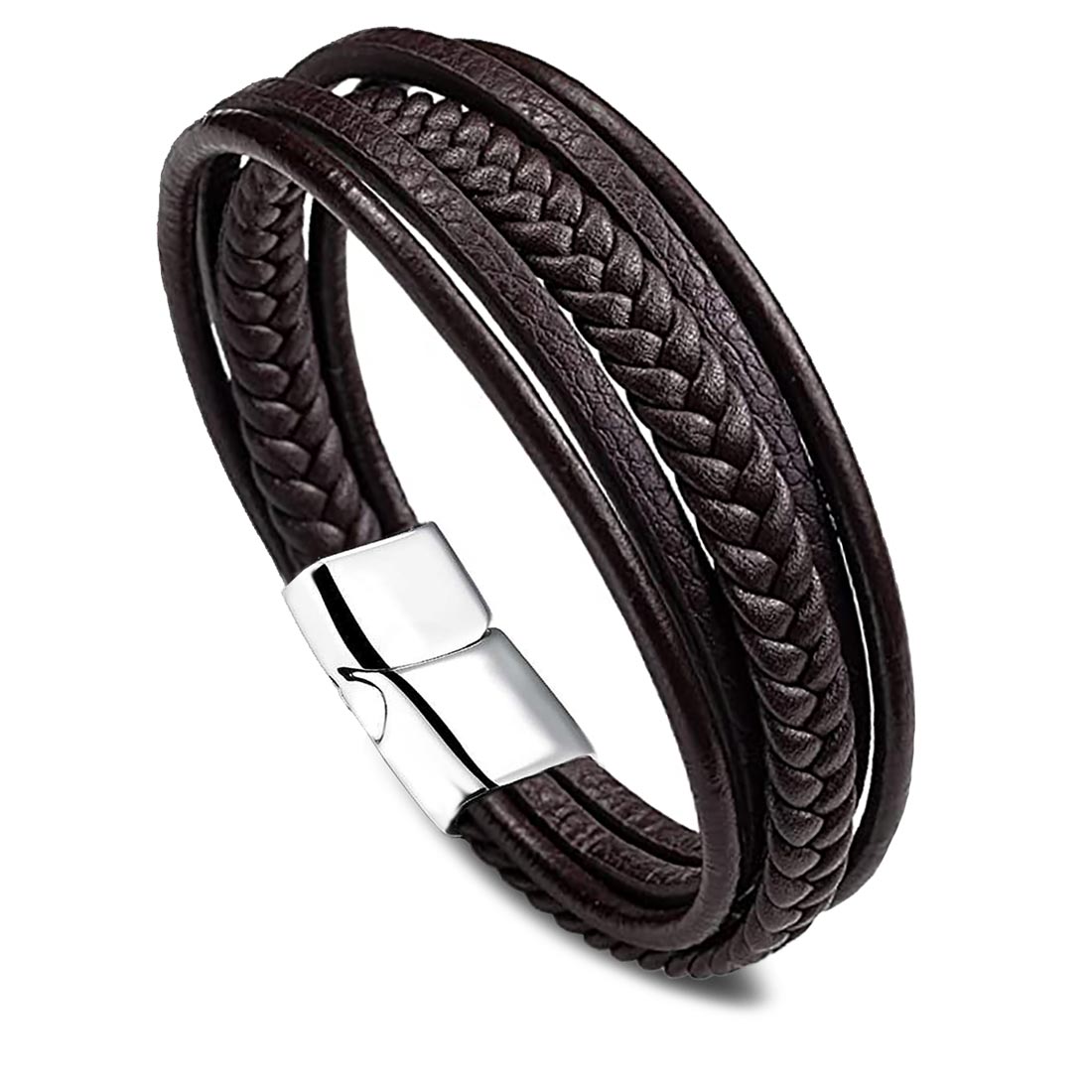 Hochwertiges mehrreihiges Armband aus braunem Leder – gefertigt für besondere Persönlichkeiten | WILLYS JEWELLERY