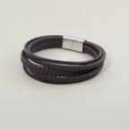 Hochwertiges mehrreihiges Armband aus braunem Leder – gefertigt für besondere Persönlichkeiten | WILLYS JEWELLERY