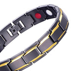 Herren Anti Schnarchen Magnetfeldtherapie Armband aus Edelstahl 20.5 cm | WILLYS JEWELLERY