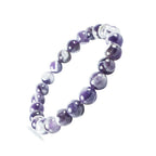 Amethyst-Armband, ein Stein des Mutes in atemberaubender lila-weißer Eleganz