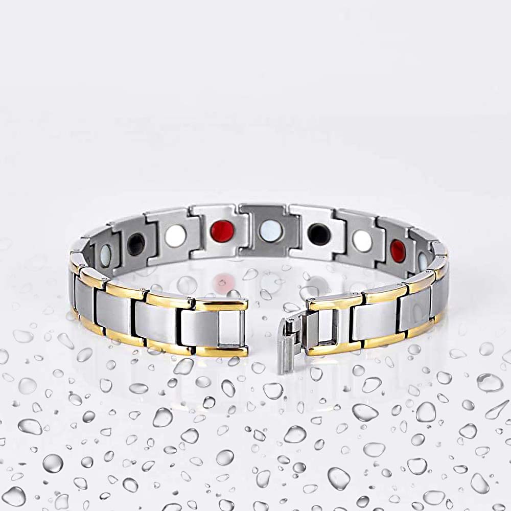Herren Anti Schnarchen Magnetfeldtherapie Armband aus Titan 20.5 cm | WILLYS JEWELLERY
