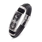 Anspruchsvolles Herrenarmband aus Leder und Edelstahl – das perfekte i-Tüpfelchen für Ihren Stil | WILLYS JEWELLERY
