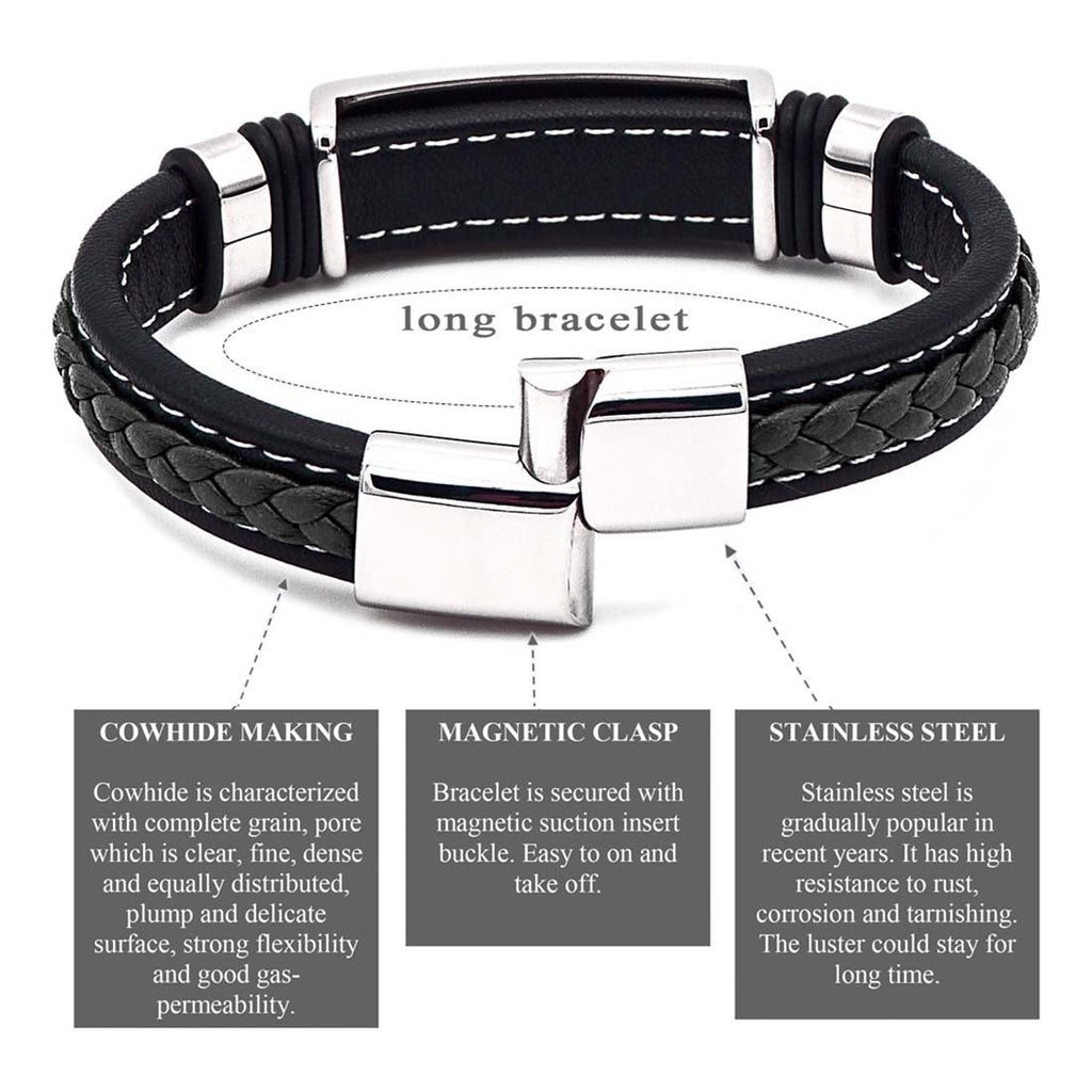 Anspruchsvolles Herrenarmband aus Leder und Edelstahl – das perfekte i-Tüpfelchen für Ihren Stil | WILLYS JEWELLERY