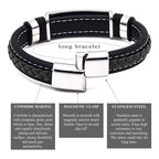 Anspruchsvolles Herrenarmband aus Leder und Edelstahl – das perfekte i-Tüpfelchen für Ihren Stil | WILLYS JEWELLERY