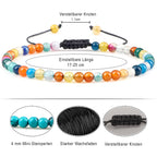 Armband aus Chakra-Naturstein-Perlen mit Verstellbarer Knoten | WILLYS JEWELLERY