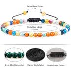 Armband aus Chakra-Naturstein-Perlen mit Verstellbarer Knoten | WILLYS JEWELLERY