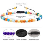 Armband aus Chakra-Naturstein-Perlen mit Verstellbarer Knoten | WILLYS JEWELLERY