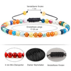 Armband aus Chakra-Naturstein-Perlen mit Verstellbarer Knoten | WILLYS JEWELLERY