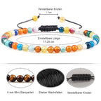 Armband aus Chakra-Naturstein-Perlen mit Verstellbarer Knoten | WILLYS JEWELLERY