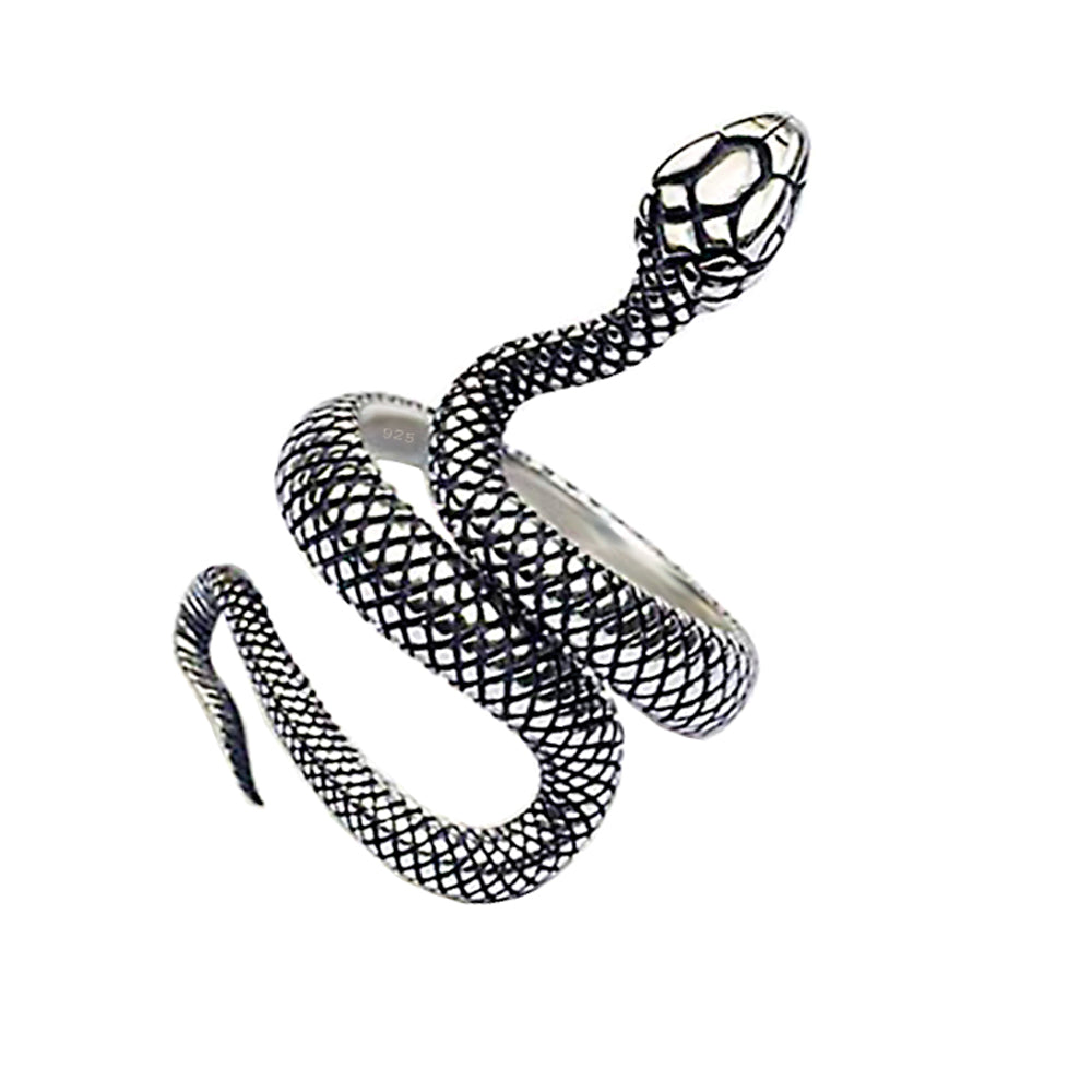 Schlangenring aus 925er Sterling Silber – Antikes orientalisches Design, Geschenk für Damen | WILLYS JEWELLERY