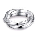 Eleganter Wickelring aus 925 Sterling Silber – 3 bewegliche Ringe, massiv, glänzend & antiallergisch | WILLYS JEWELLERY