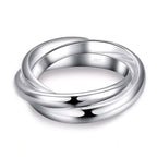 Eleganter Wickelring aus 925 Sterling Silber – 3 bewegliche Ringe, massiv, glänzend & antiallergisch | WILLYS JEWELLERY