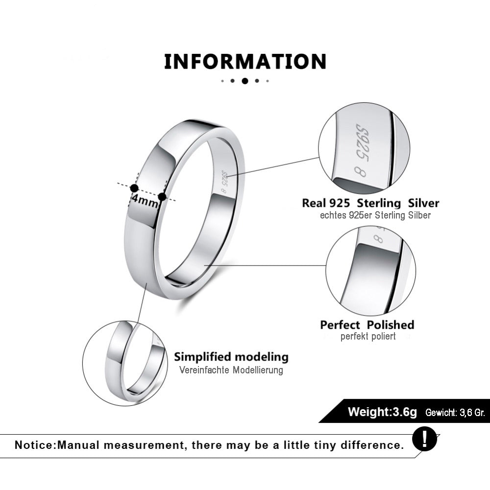 925er Silber Ring – Zeitloser Partnerring, Freundschaftsring oder Verlobungsring inkl. Geschenkbox | WILLYS JEWELLERY