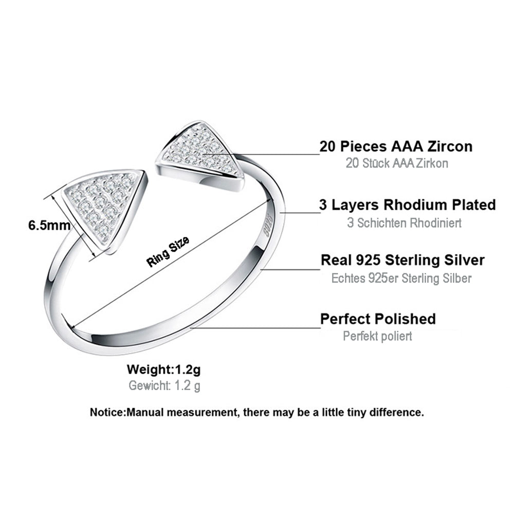 Eleganter 925 Sterling Silber Ring mit 3A Zirkonia – Damen Schmuck, Verlobungsring, Geschenkidee | WILLYS JEWELLERY