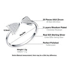 Eleganter 925 Sterling Silber Ring mit 3A Zirkonia – Damen Schmuck, Verlobungsring, Geschenkidee | WILLYS JEWELLERY