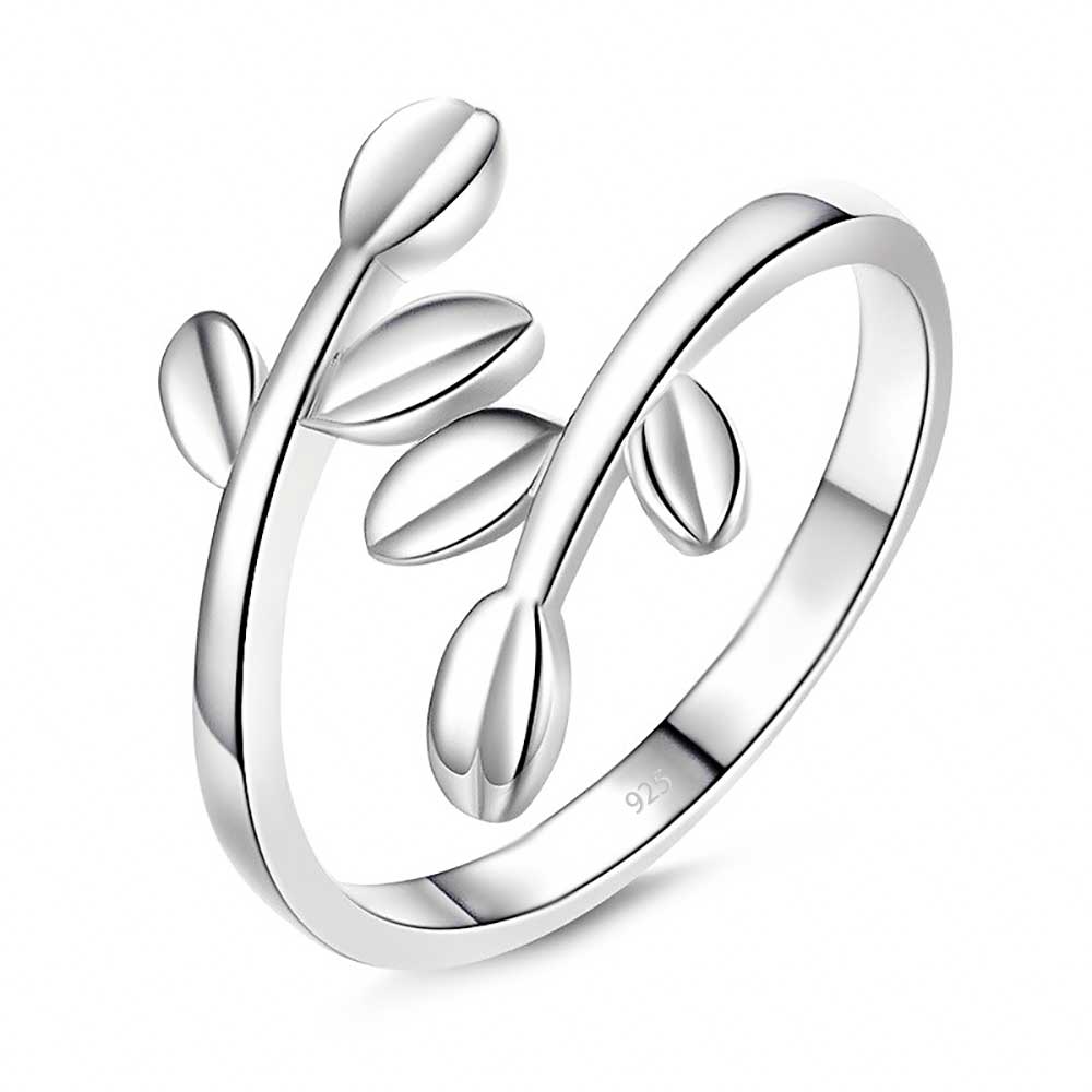 Eleganter Lorbeerkranz-Ring aus 925 Sterling Silber – Symbol für Stärke, Stil & Erfolg für Damen | WILLYS JEWELLERY
