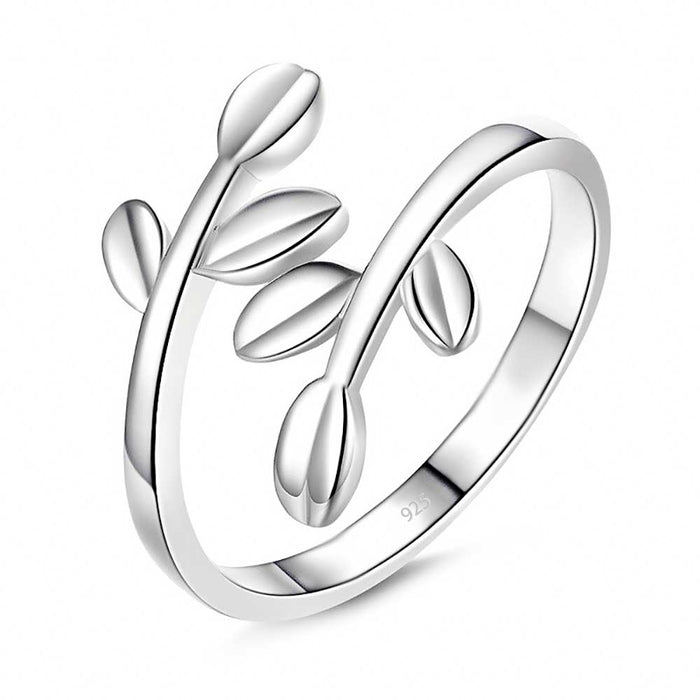 Eleganter Lorbeerkranz-Ring aus 925 Sterling Silber – Symbol für Stärke, Stil & Erfolg für Damen | WILLYS JEWELLERY