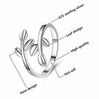 Eleganter Lorbeerkranz-Ring aus 925 Sterling Silber – Symbol für Stärke, Stil & Erfolg für Damen | WILLYS JEWELLERY