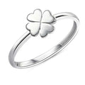 Herz-Klee Ring aus 925 Sterling Silber – eleganter Damenring mit Symbol für Liebe und Glück | WILLYS JEWELLERY
