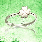 Herz-Klee Ring aus 925 Sterling Silber – eleganter Damenring mit Symbol für Liebe und Glück | WILLYS JEWELLERY