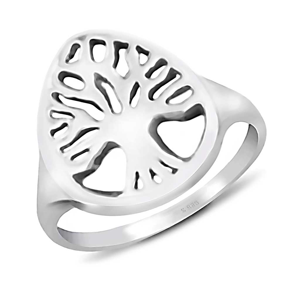 Lebensbaum Ring 925 Sterling Silber – Symbol für Stärke & Glück, eleganter Damenring Geschenkidee | WILLYS JEWELLERY