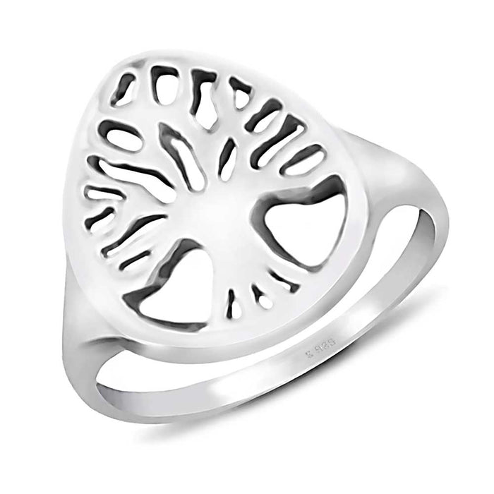 Lebensbaum Ring 925 Sterling Silber – Symbol für Stärke & Glück, eleganter Damenring Geschenkidee | WILLYS JEWELLERY