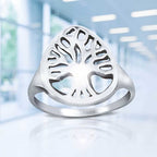 Lebensbaum Ring 925 Sterling Silber – Symbol für Stärke & Glück, eleganter Damenring Geschenkidee | WILLYS JEWELLERY