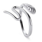 Eleganter Schlangenring aus 925 Sterling Silber mit Zirkonia – Antikes Design, Geschenk für Damen | WILLYS JEWELLERY