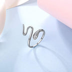 Eleganter Schlangenring aus 925 Sterling Silber mit Zirkonia – Antikes Design, Geschenk für Damen | WILLYS JEWELLERY