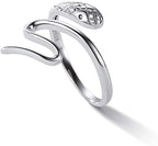 Eleganter Schlangenring aus 925 Sterling Silber mit Zirkonia – Antikes Design, Geschenk für Damen | WILLYS JEWELLERY