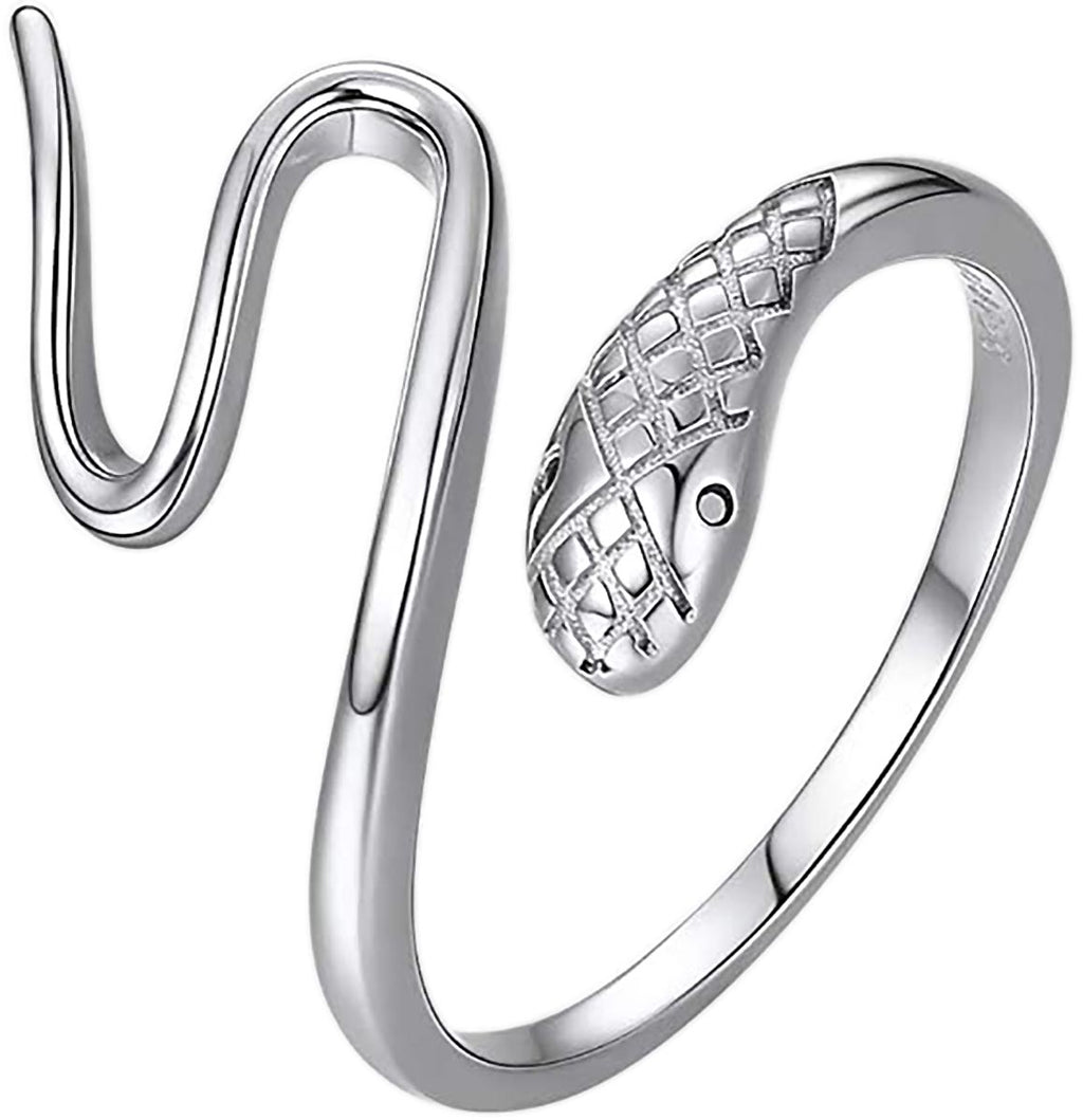 Eleganter Schlangenring aus 925 Sterling Silber mit Zirkonia – Antikes Design, Geschenk für Damen | WILLYS JEWELLERY