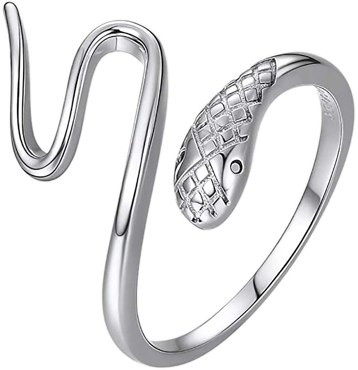 Eleganter Schlangenring aus 925 Sterling Silber mit Zirkonia – Antikes Design, Geschenk für Damen | WILLYS JEWELLERY