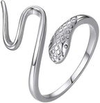 Eleganter Schlangenring aus 925 Sterling Silber mit Zirkonia – Antikes Design, Geschenk für Damen | WILLYS JEWELLERY