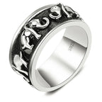 Herrenring 925 Sterling Silber – Rotierender Anti-Stress & Glücks-Elefanten, robust & elegant | WILLYS JEWELLERY