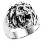 Löwenkopf 925 Sterling Silber – Massiver Statement-Ring im antiken Stil, Symbol für Stärk und Erfolg | WILLYS JEWELLERY