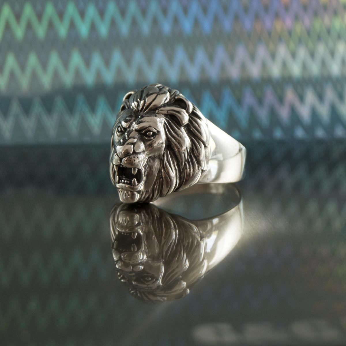 Löwenkopf 925 Sterling Silber – Massiver Statement-Ring im antiken Stil, Symbol für Stärk und Erfolg | WILLYS JEWELLERY