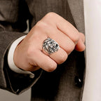 Löwenkopf 925 Sterling Silber – Massiver Statement-Ring im antiken Stil, Symbol für Stärk und Erfolg | WILLYS JEWELLERY