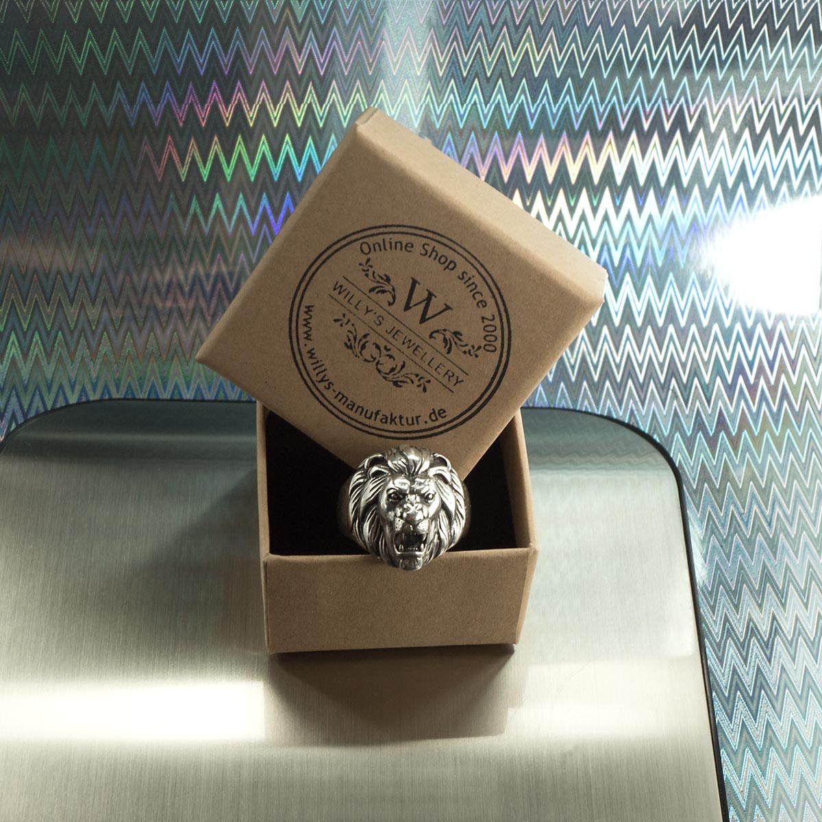 Löwenkopf 925 Sterling Silber – Massiver Statement-Ring im antiken Stil, Symbol für Stärk und Erfolg | WILLYS JEWELLERY