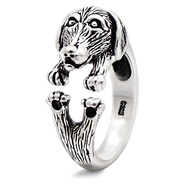 Hunde-Ring aus 925 Sterling Silber – Verstellbarer Tiermotiv-Ring, perfektes Geschenk für Hundefans | WILLYS JEWELLERY