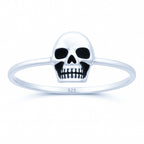 Minimalistischer Totenkopf-Ring aus 925er Silber – Dezent rebellisch, stilvoll anders | WILLYS JEWELLERY
