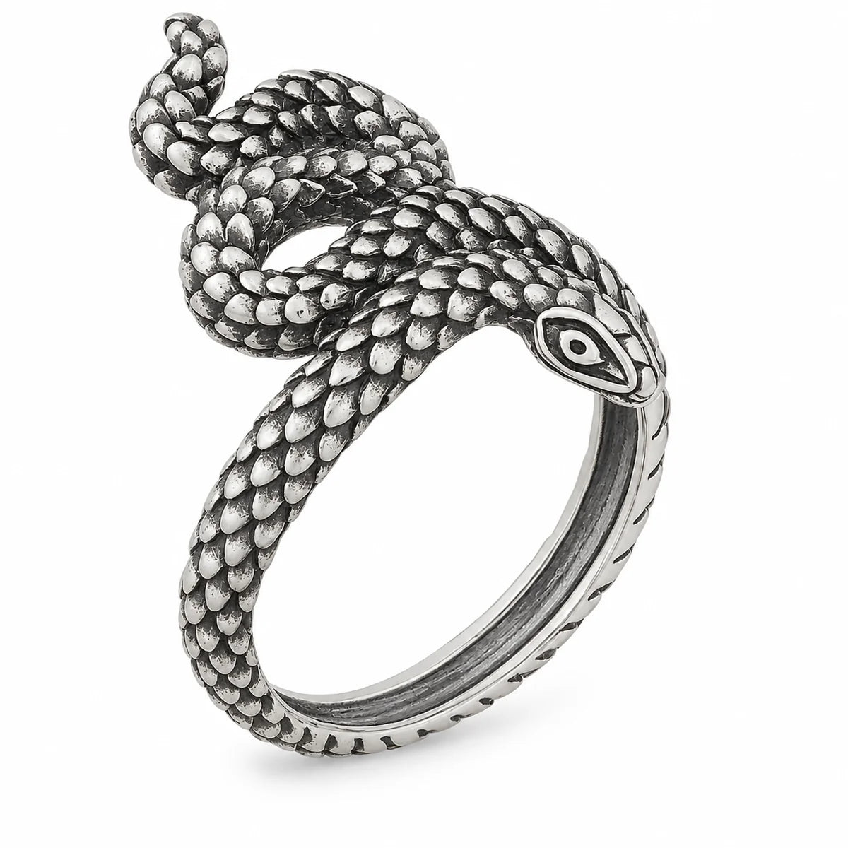 Mystischer Schlangenring aus 925 Silber – Symbol für Stärke und Transformation
