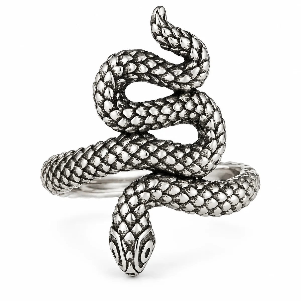Mystischer Schlangenring aus 925 Silber – Symbol für Stärke und Transformation