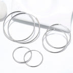 Creolen Sterling Silber 925 Ohrringe Flexibel in Diverse Durchmesser für Damen und Girls d=1.5 mm