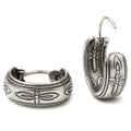 Creolen aus 925 Sterling Silber, 16 mm, Libellen-Design, 6 mm breit, Ohrringe für Damen