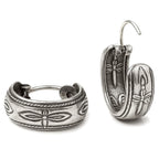 Creolen aus 925 Sterling Silber, 16 mm, Libellen-Design, 6 mm breit, Ohrringe für Damen