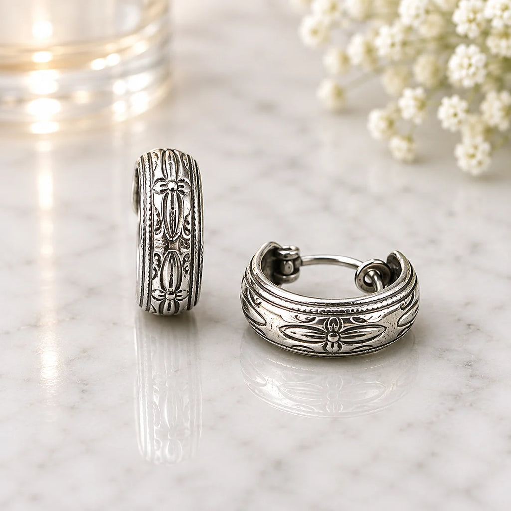 Creolen aus 925 Sterling Silber, 16 mm, Libellen-Design, 6 mm breit, Ohrringe für Damen