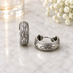 Creolen aus 925 Sterling Silber, 16 mm, Libellen-Design, 6 mm breit, Ohrringe für Damen